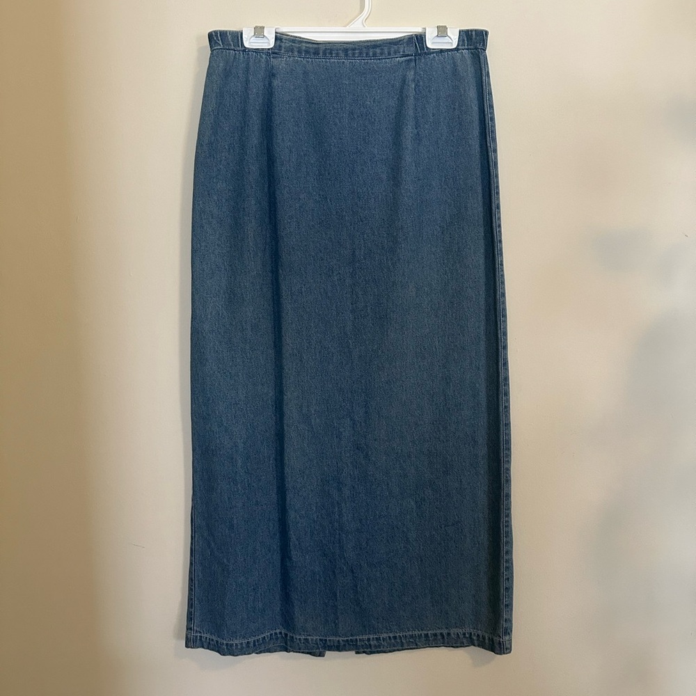 Vintage Chico’s Denim High Waist Maxi Skirt